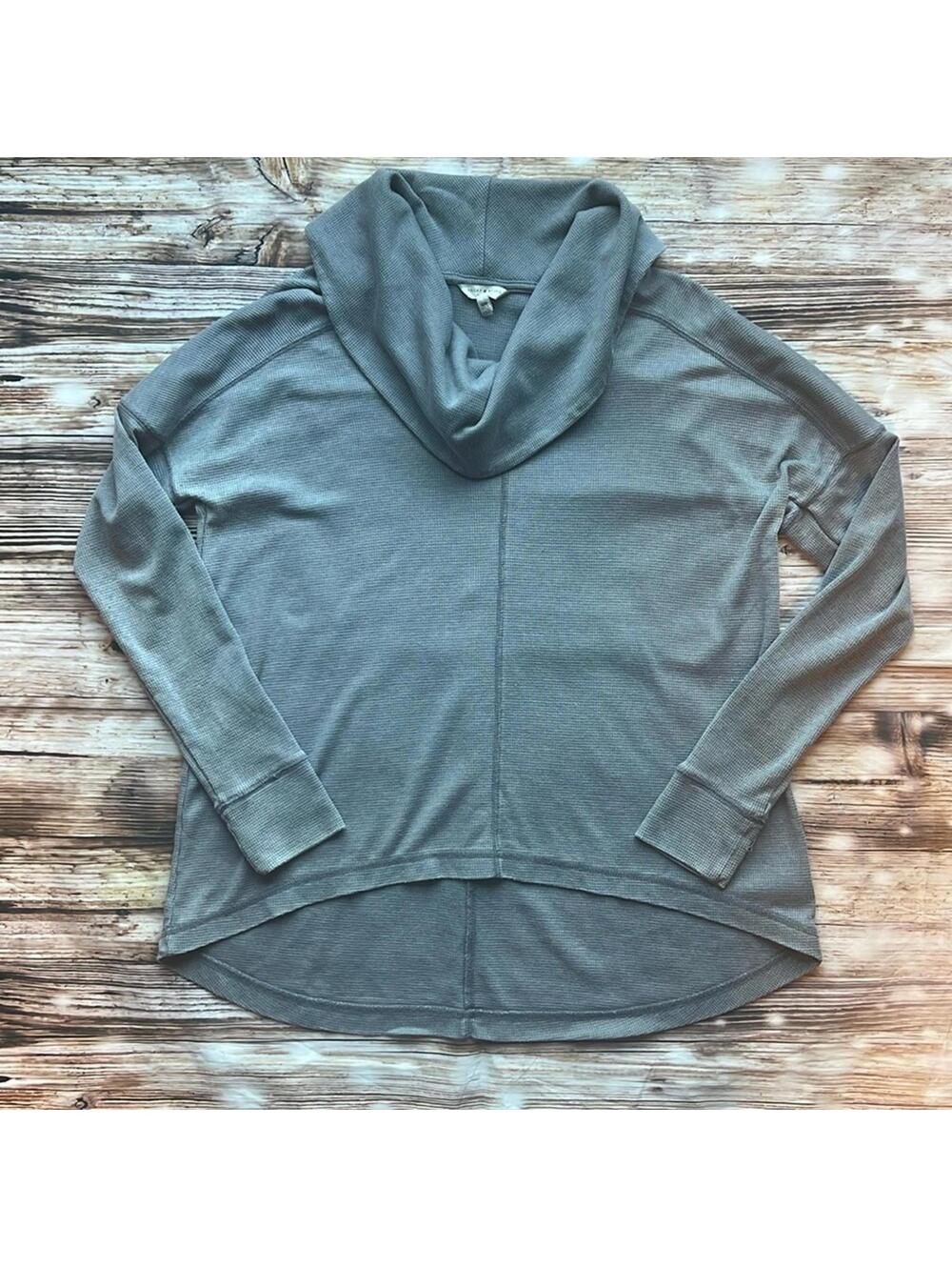 💚 Lucky Brand Waffle knit Cowl Neck Sweater